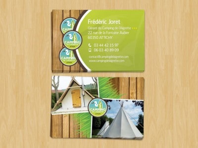 Carte de visite pour le Camping de l’Aigrette