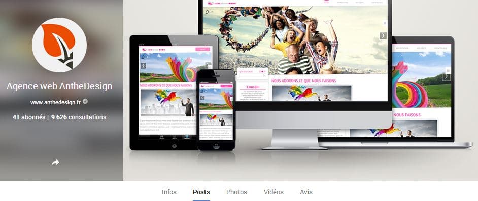 page google plus agence web anthedesign