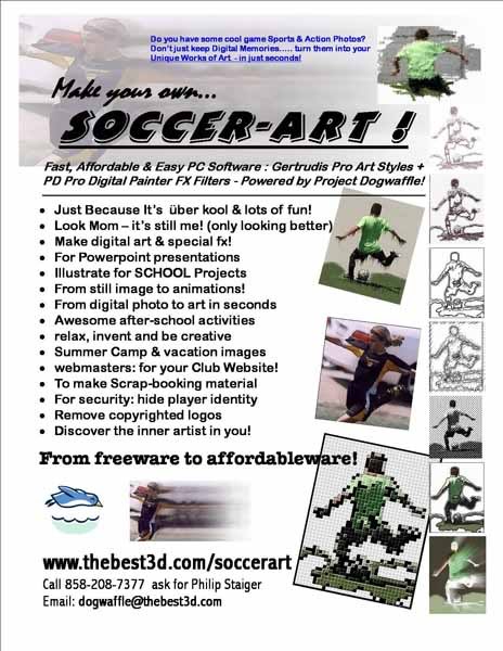 flyer soccer art Aucun contenu ne ressort, les photos sont là pour faire du remplissage.