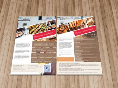 Flyer pour la boulangerie Atout’Heure