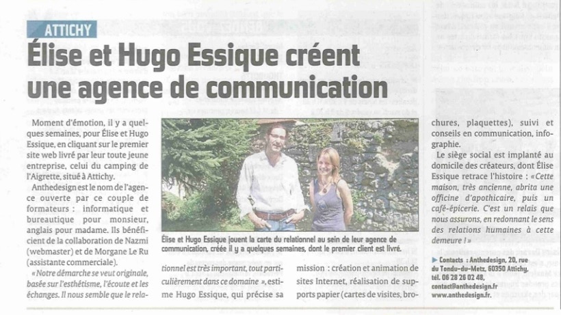 Article paru dans le Courrier Picard en Août 2012 Courrier Picard en Août 2012