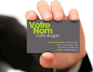 un carte de visite