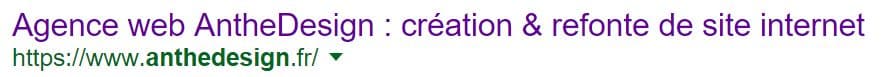 Balise titre affichée sur Google Balise titre affichée sur Google