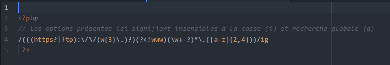 Regex avec option exemple d'une option