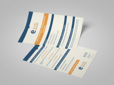 Création d’un flyer pour e-scrib