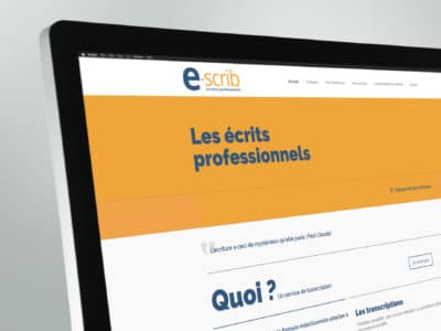 Création du site internet e-scrib