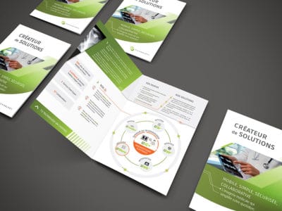 Conception visuelle d’une plaquette commerciale pour T2 Technology