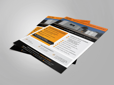 Conception visuelle d’un flyer pour la SARL BK