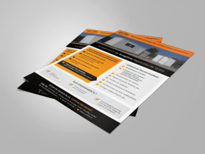 Conception visuelle d’un flyer pour la SARL BK