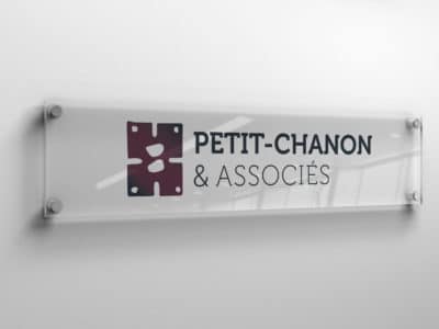 Conception visuelle de la charte graphique Petit Chanon & Associés