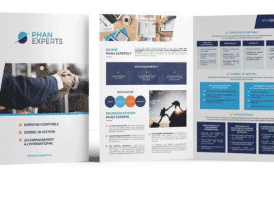 Conception d’une plaquette commerciale pour PHAN Experts