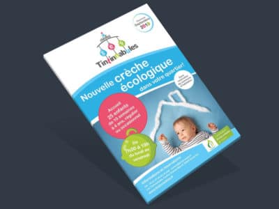 Conception d’une affiche, bâche et flyer pour la seconde crèche Les Tintinnabules