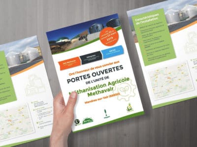 Conception d’un visuel pour les portes ouvertes de Valogreen, la SAS Methavair et ABCDE