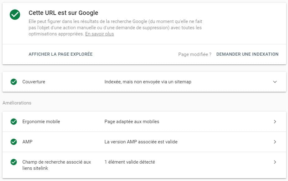 NOUVELLE GOOGLE SEARCH CONSOLE indexation