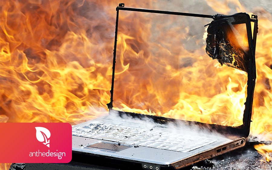 Burning laptop data loss insurance