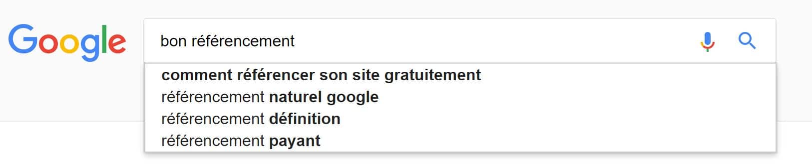 recherche bon référencement google