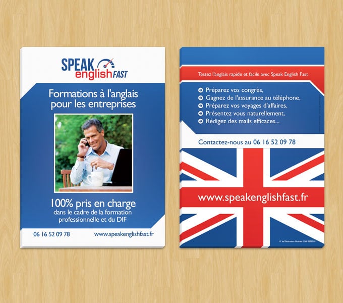 Flyer speak english fast