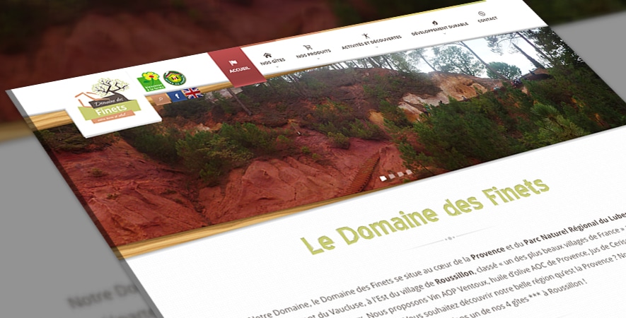 site vitrine du domaine des finets