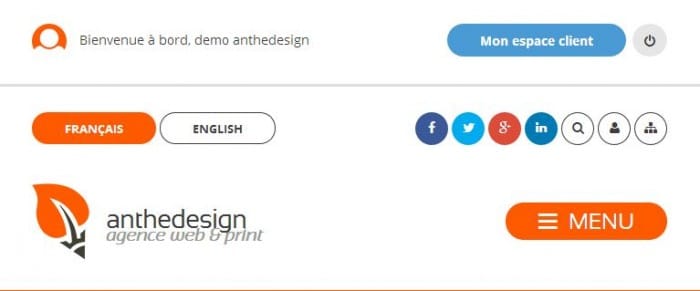 espace client M. demo anthedesign