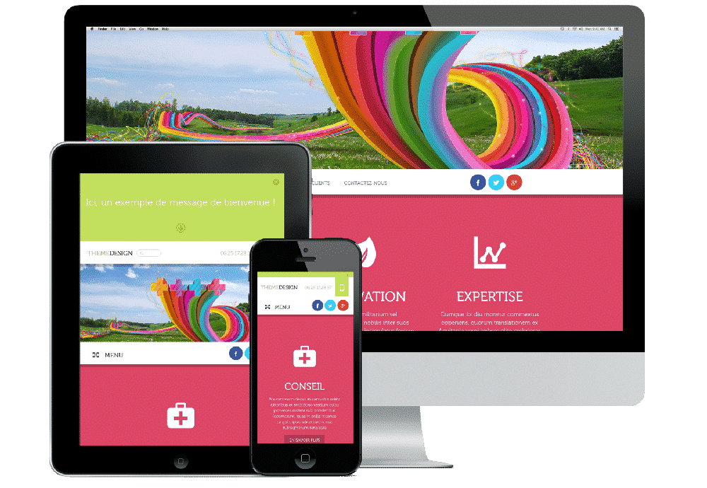 webdesign flat design et responsive du template widd themedesign