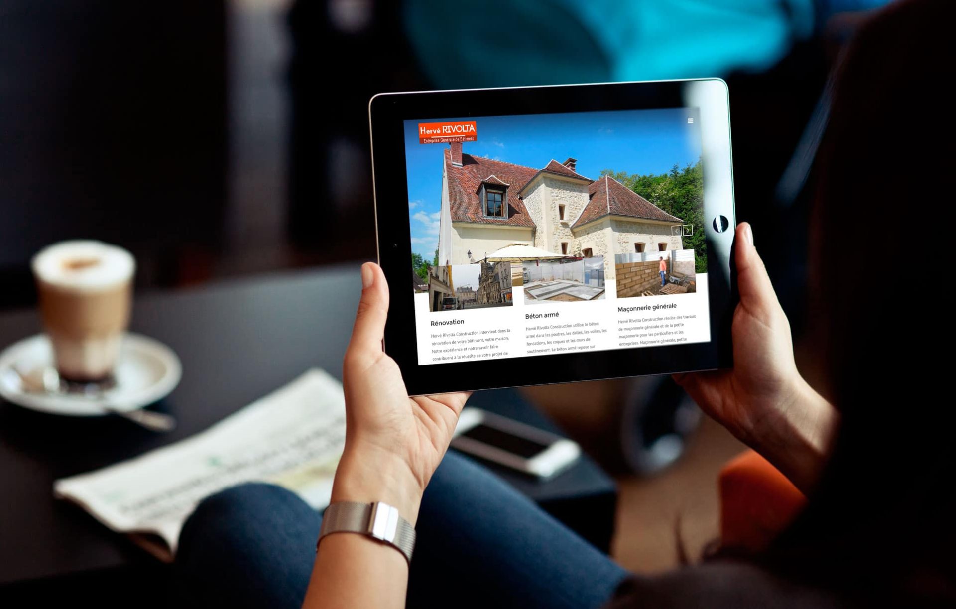 mockup site internet Hervé rivolta construction