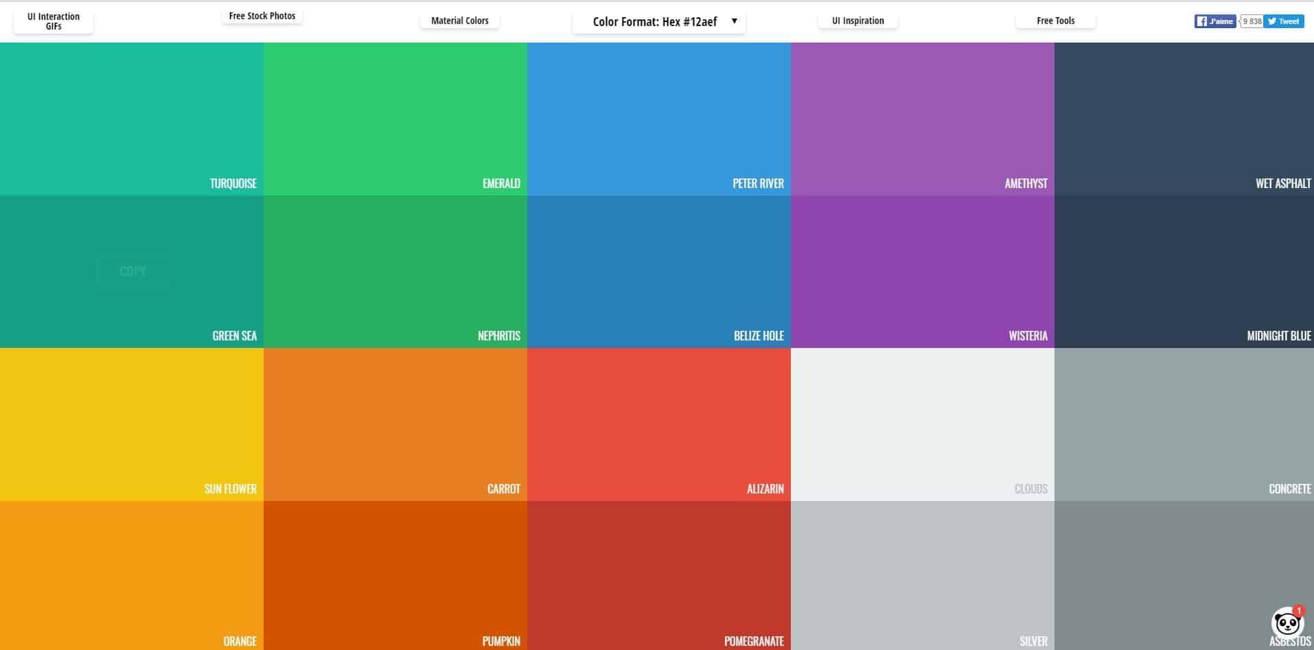 Palette de couleurs 