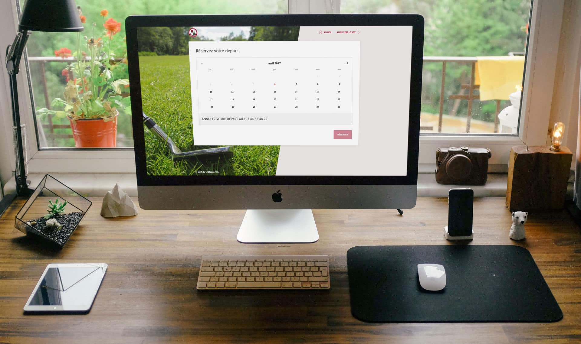 système de réservation en ligne pour un golf