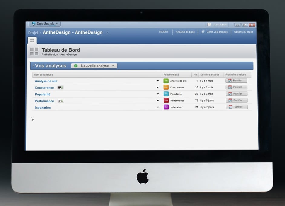 seeurank logiciel seo dashboard