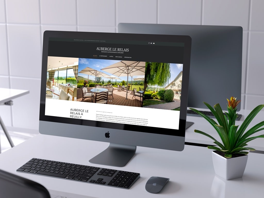 Mockup-iMac Auberge Le Relais Reuilly