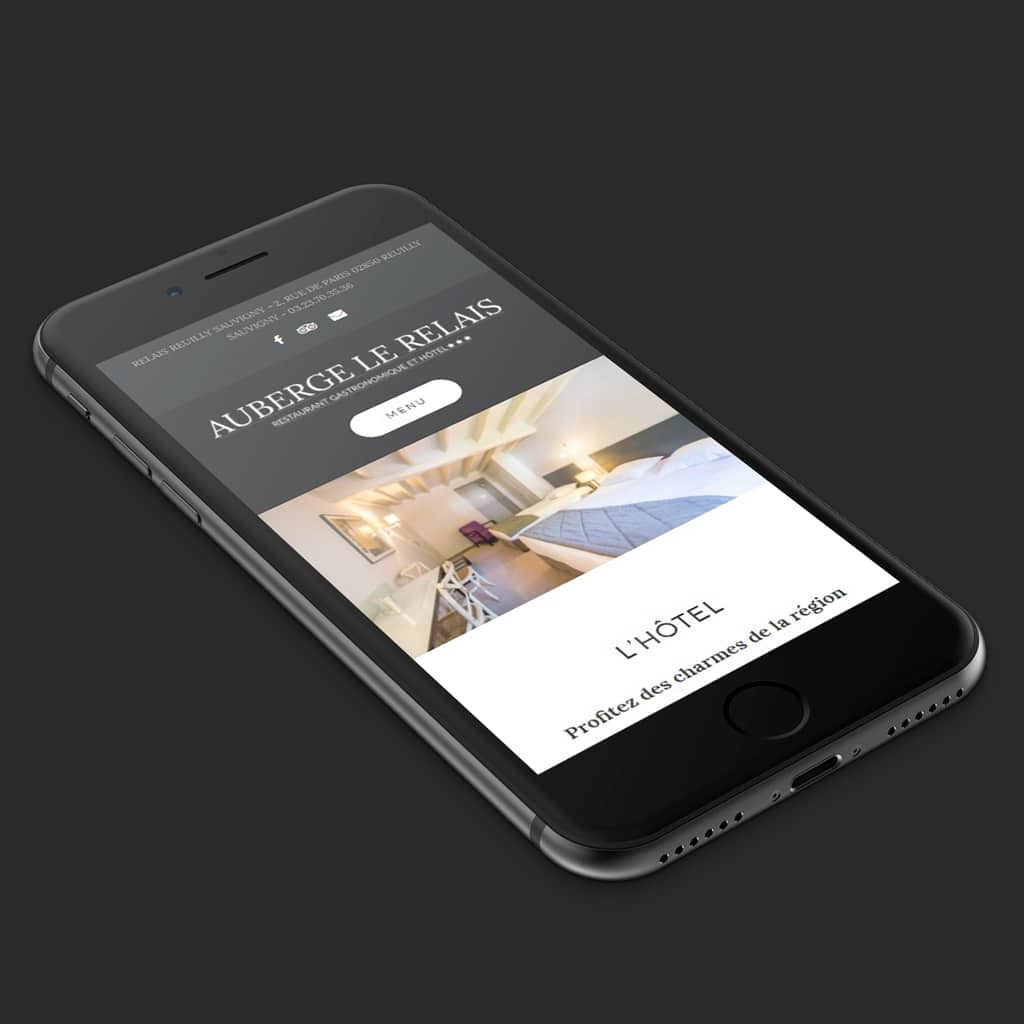 Mockup iPhone Auberge Le Relais de Reuilly