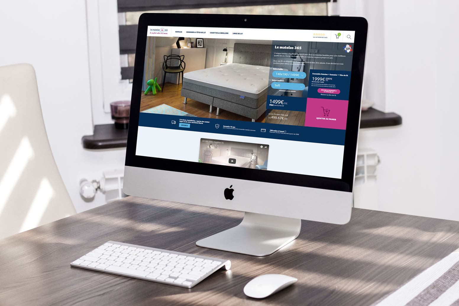 Création d'un site internet sur mesure pour Le matelas 365 - AntheDesign