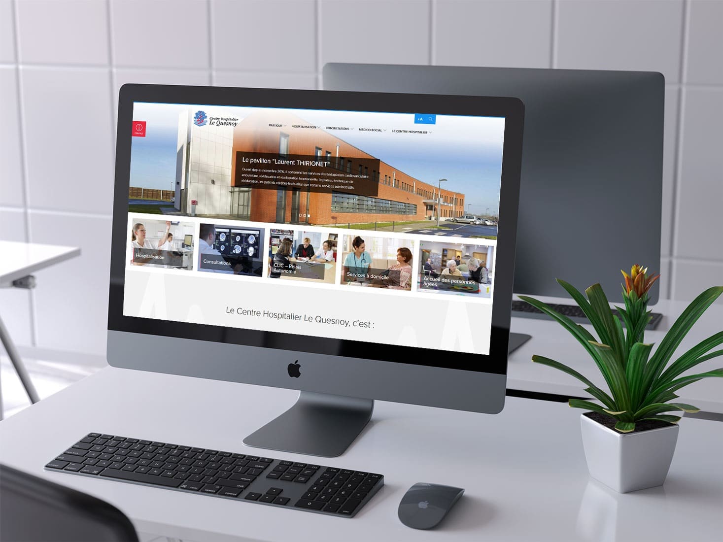 Mockup site internet Centre Hospitalier Le Quesnoy