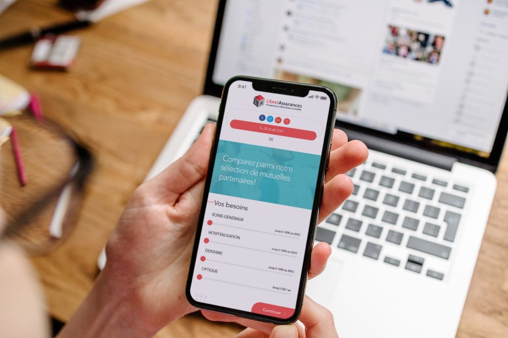 Mockup refonte site Libre Assurances
