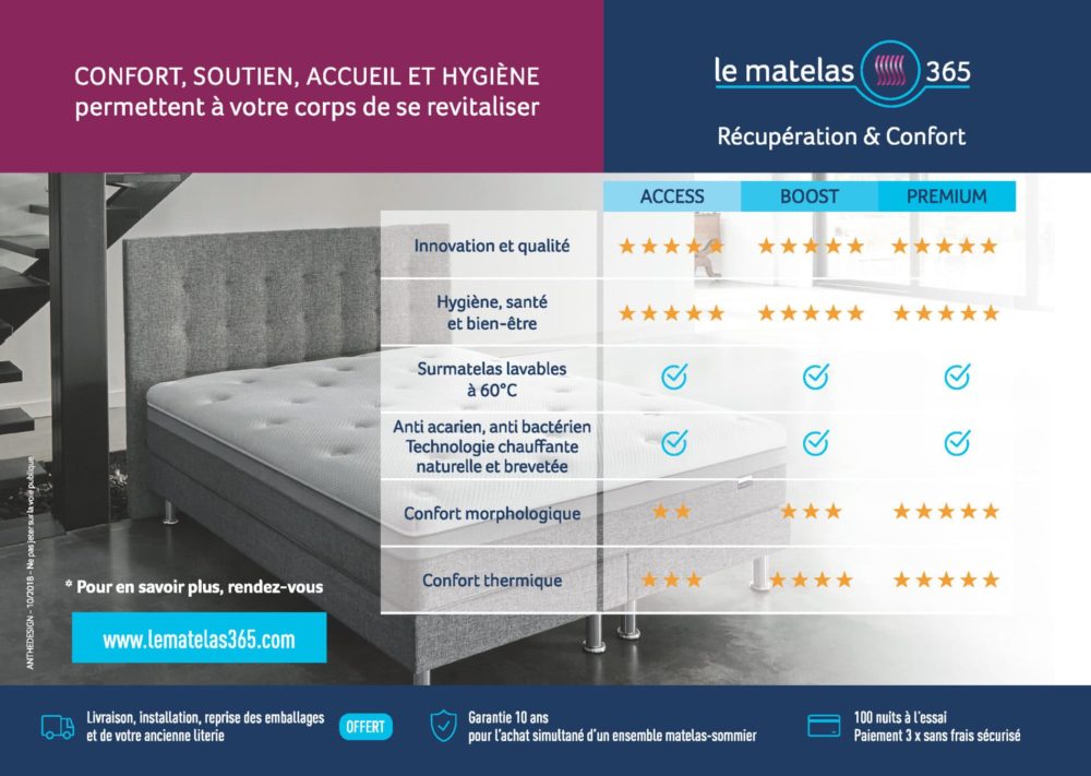 verso flyer matelas 365