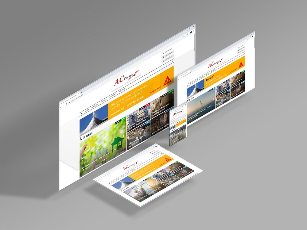 mockup refonte site internet AC Presse