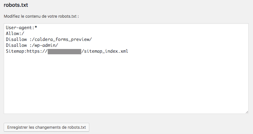 fichier robots.txt référencement wordpress