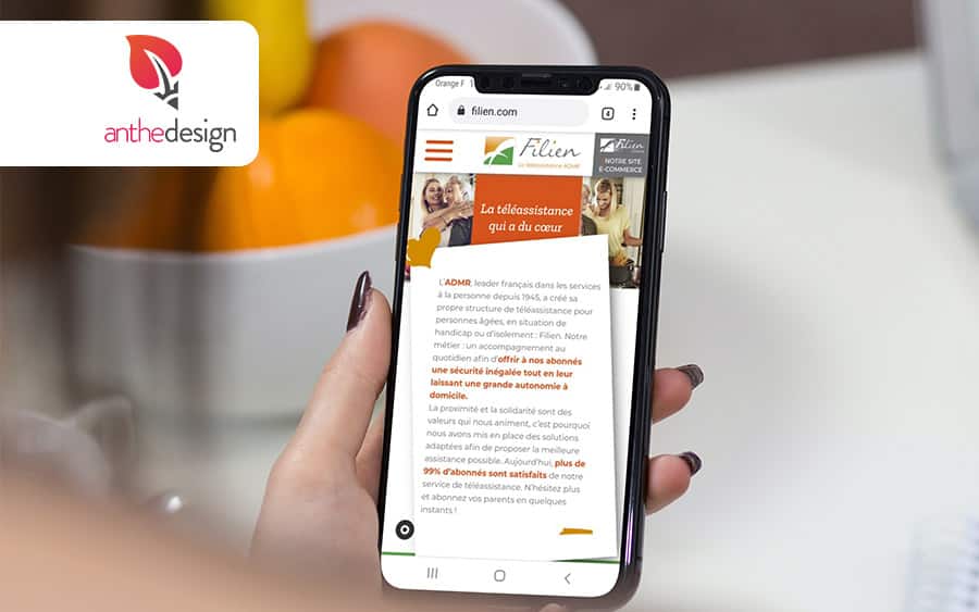 Refonte site Filien version mobile