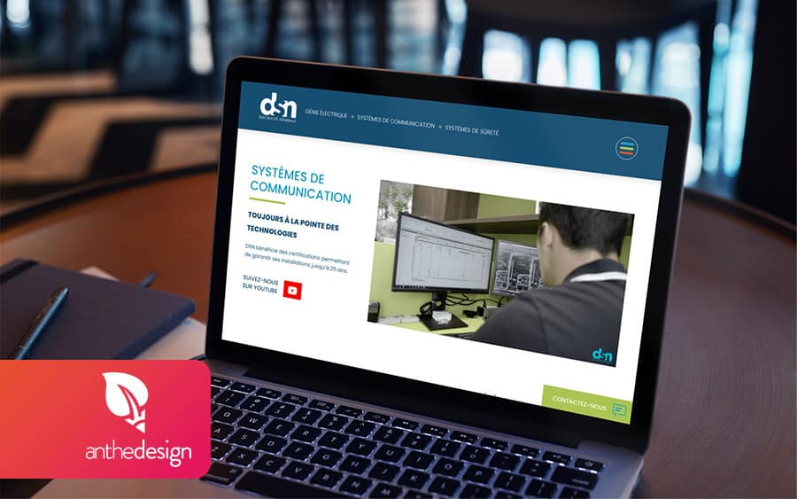 ordinateur qui présente la page des systèmes de communication du site web de DSN