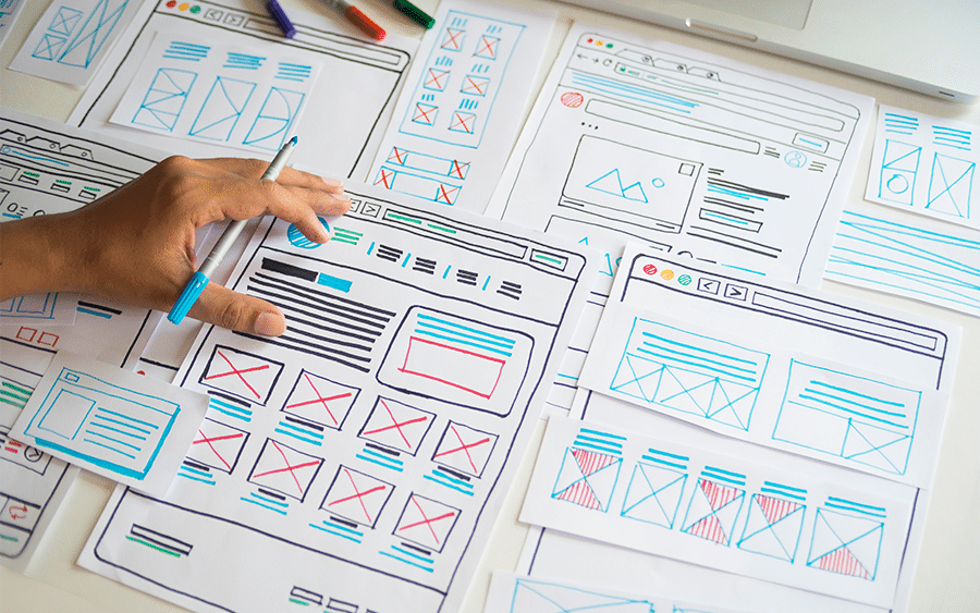 le wireframe pour un site web