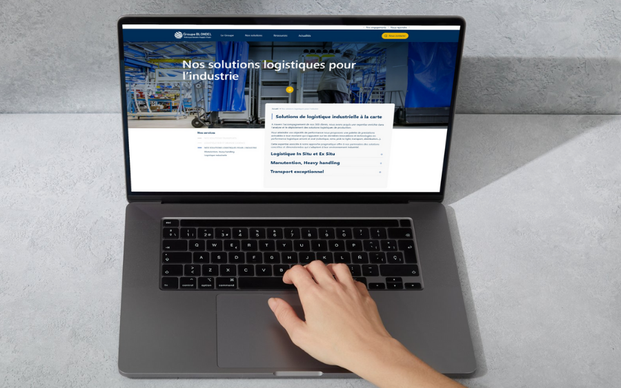 refonte page logistique groupe blondel